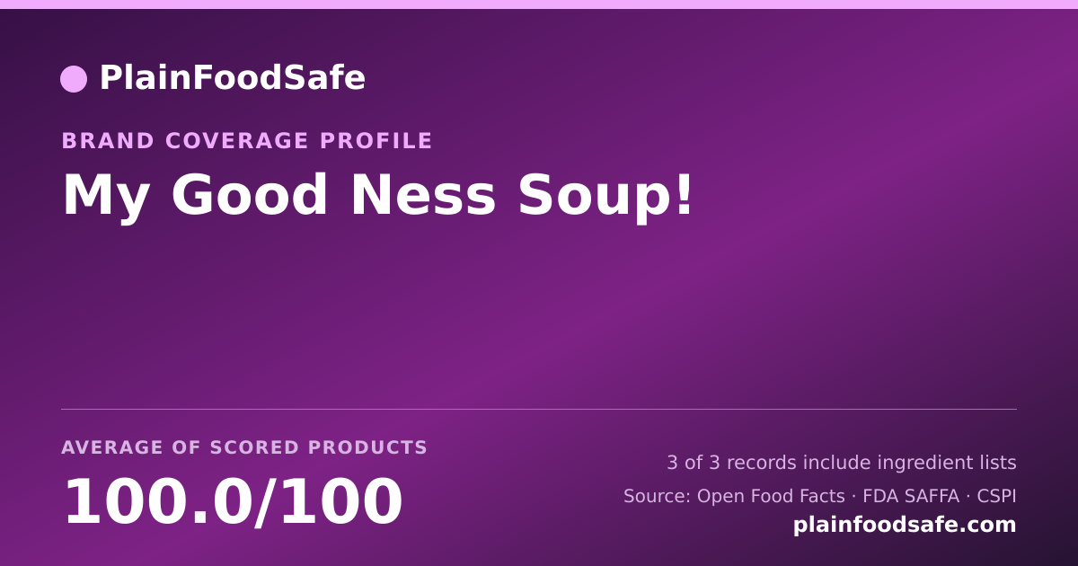 Share card for My Good Ness Soup! Food Safety Profile