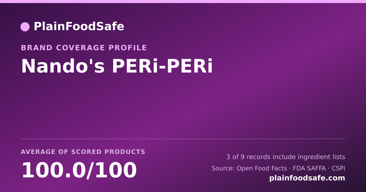 Share card for Nando's PERi-PERi Food Safety Profile