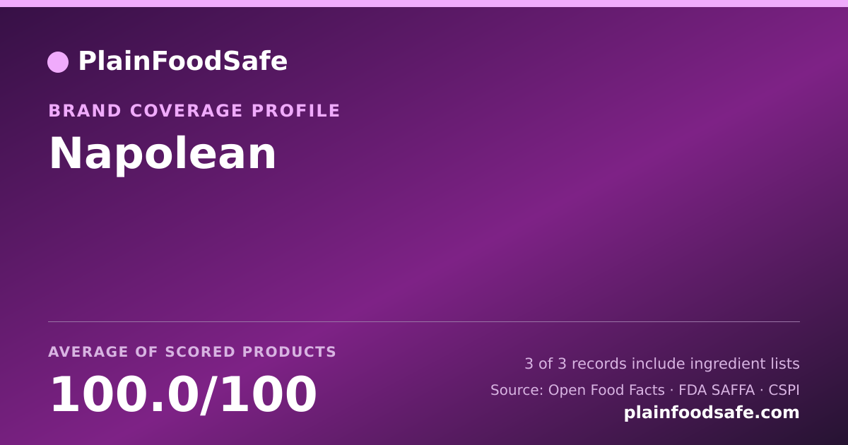 Share card for Napolean Food Safety Profile