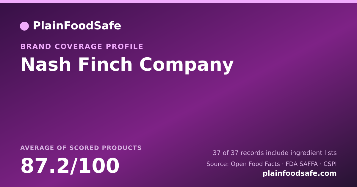 Share card for Nash Finch Company Food Safety Profile