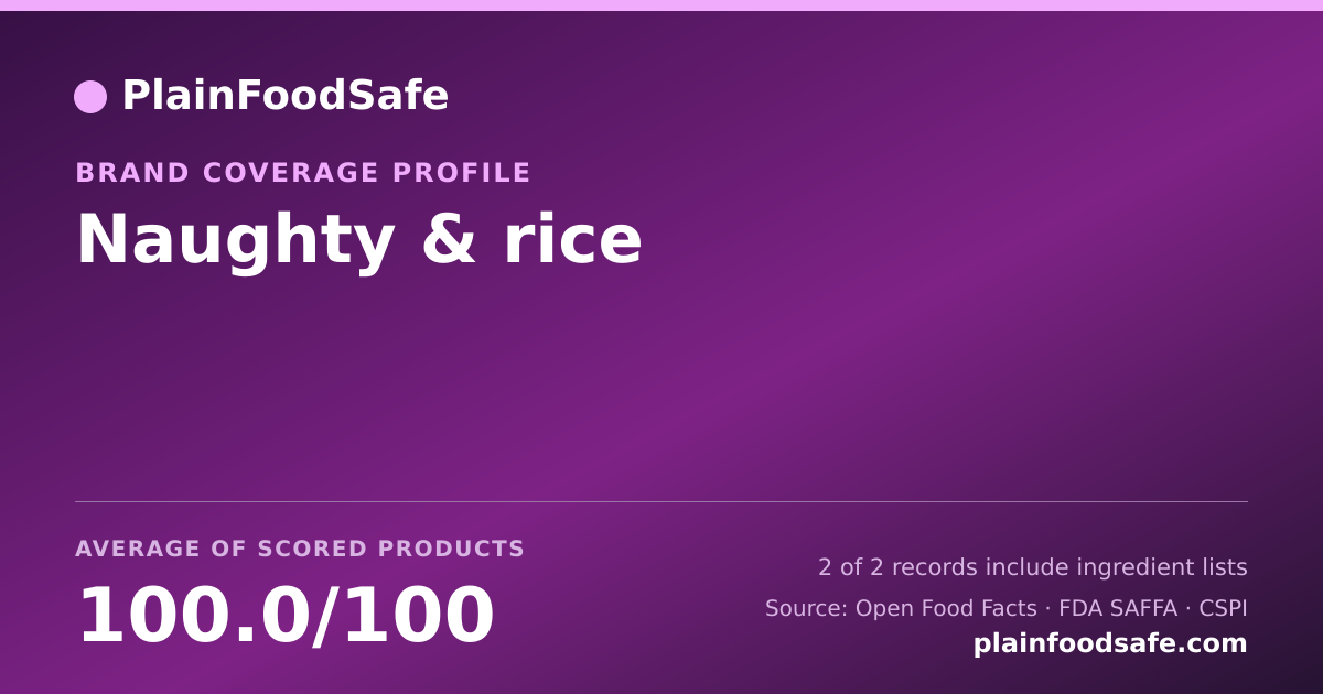 Share card for Naughty & rice Food Safety Profile