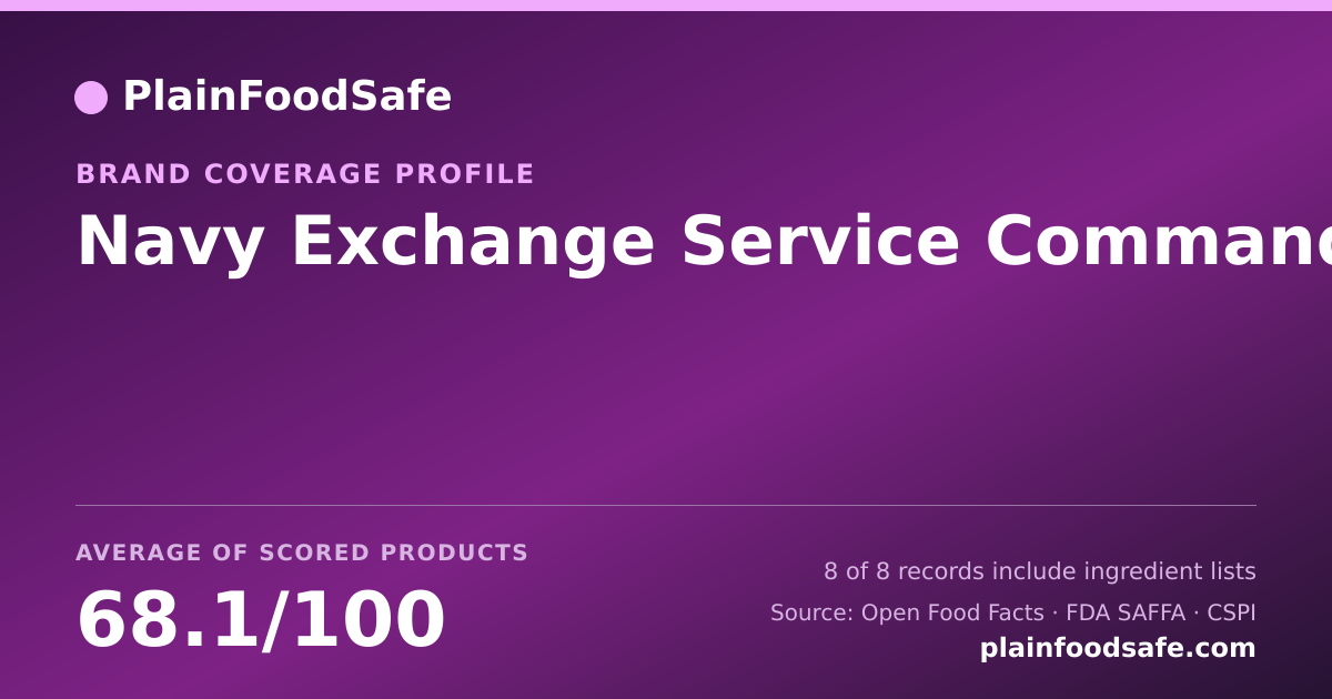 Share card for Navy Exchange Service Command Food Safety Profile
