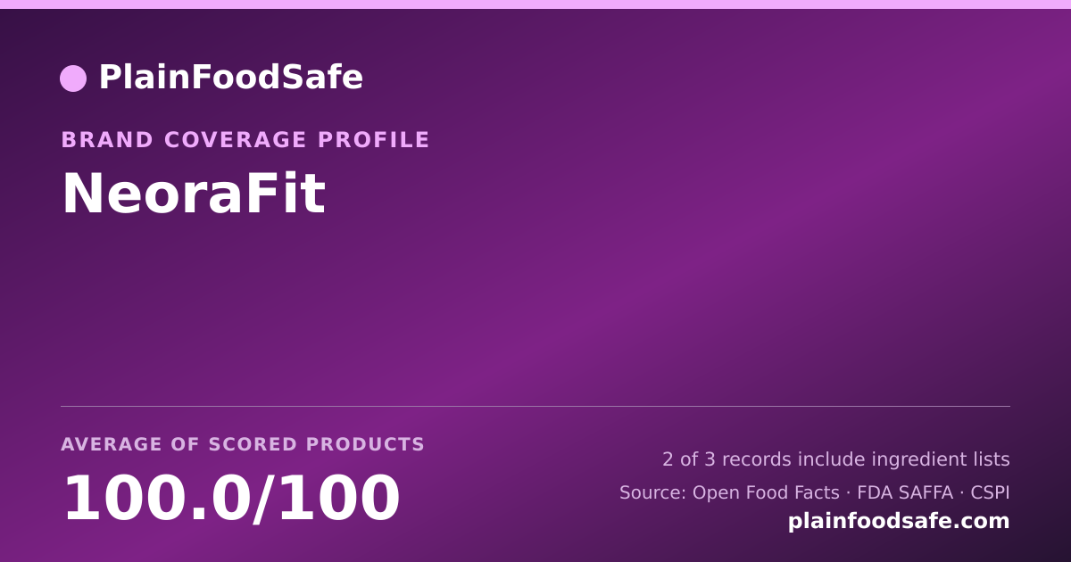 Share card for NeoraFit Food Safety Profile