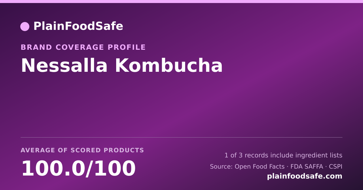 Share card for Nessalla Kombucha Food Safety Profile