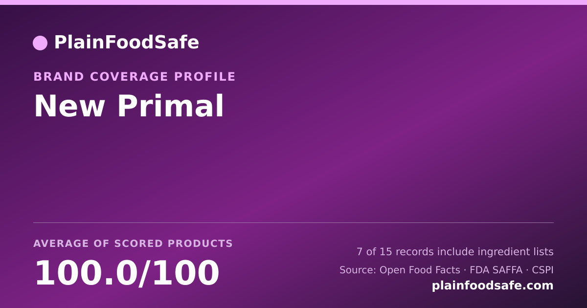 Share card for New Primal Food Safety Profile