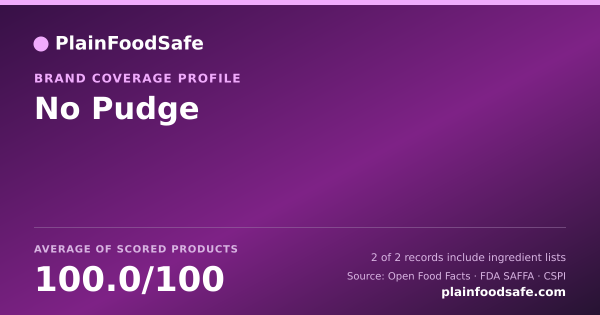 Share card for No Pudge Food Safety Profile