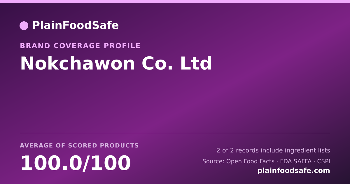 Share card for Nokchawon Co.  Ltd Food Safety Profile