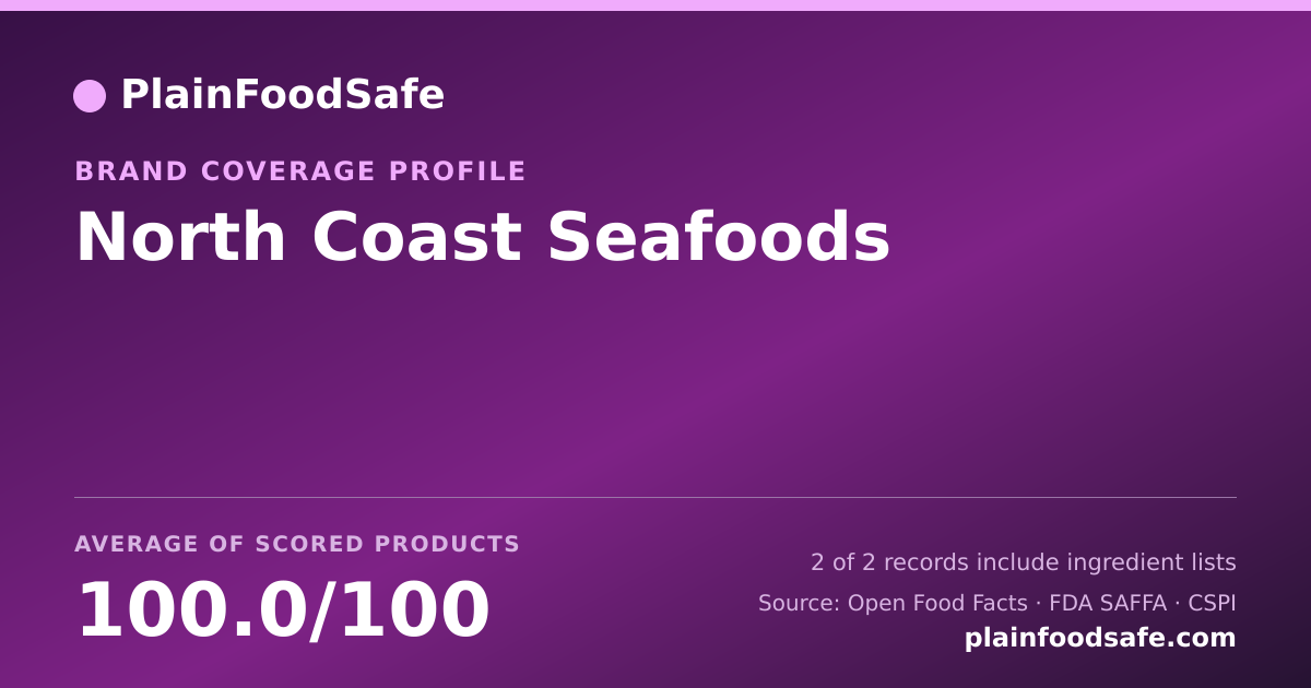 Share card for North Coast Seafoods Food Safety Profile