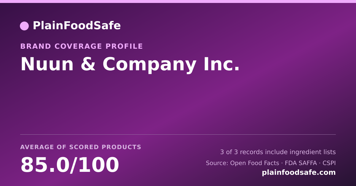 Share card for Nuun & Company  Inc. Food Safety Profile