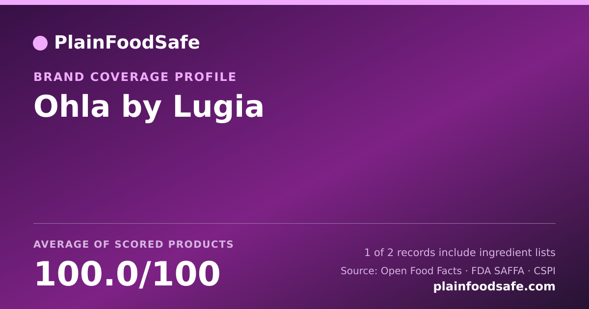Share card for Ohla by Lugia Food Safety Profile