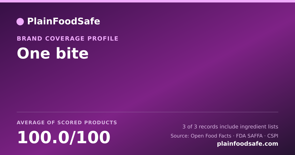 Share card for One bite Food Safety Profile