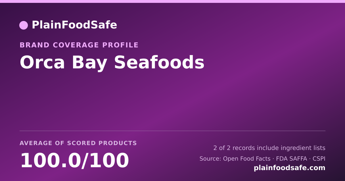 Share card for Orca Bay Seafoods Food Safety Profile