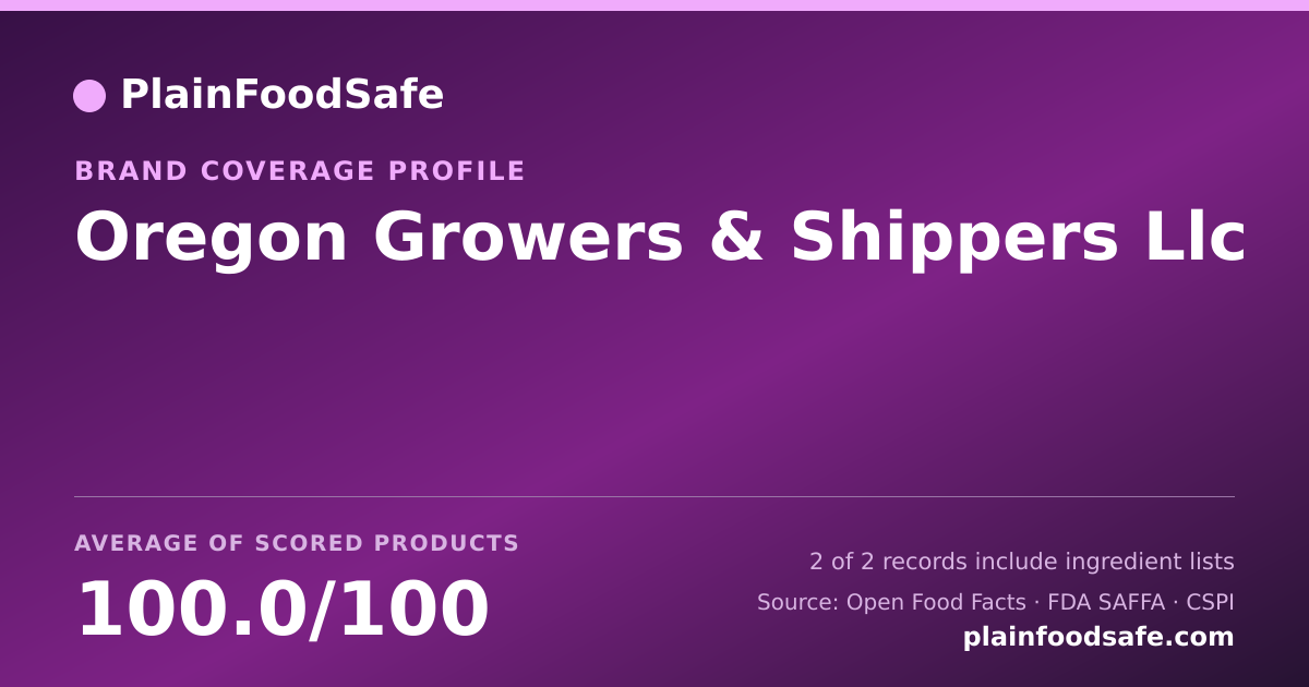 Share card for Oregon Growers & Shippers Llc Food Safety Profile