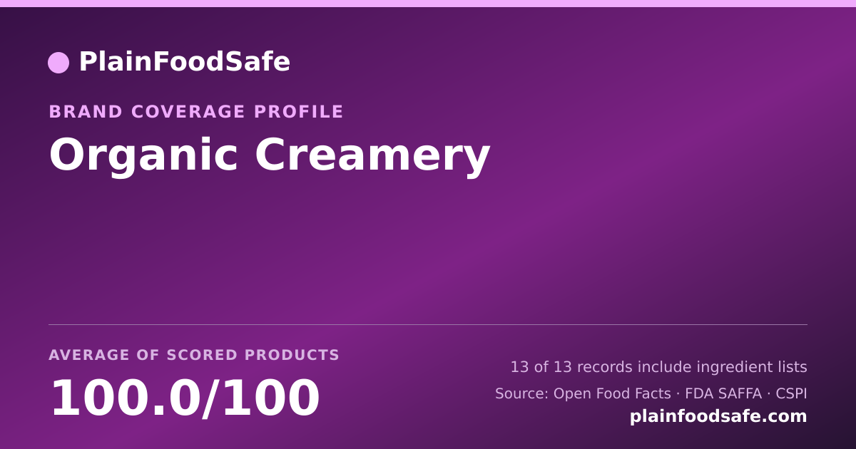 Share card for Organic Creamery Food Safety Profile