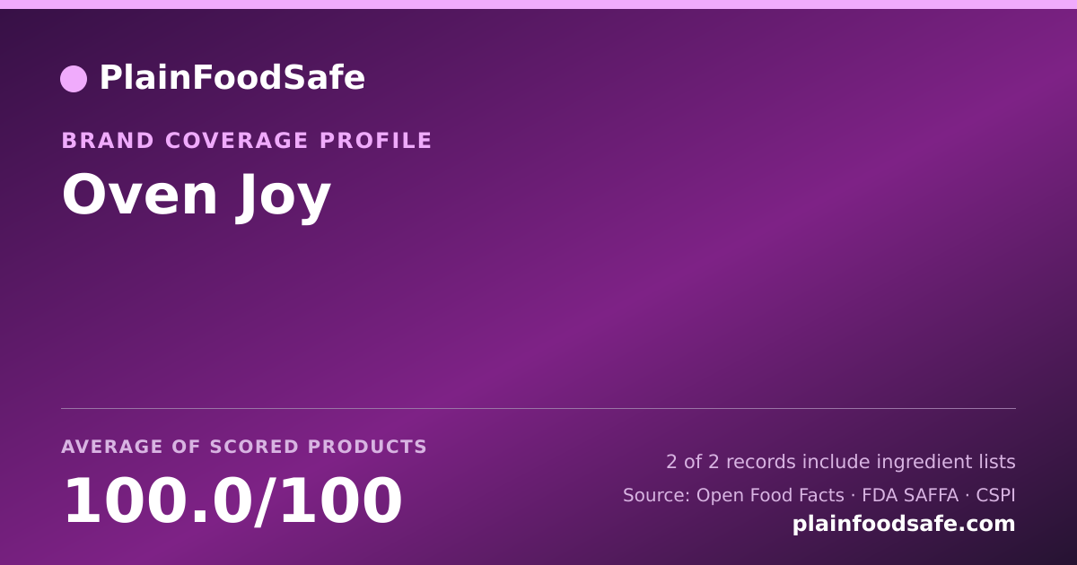 Share card for Oven Joy Food Safety Profile