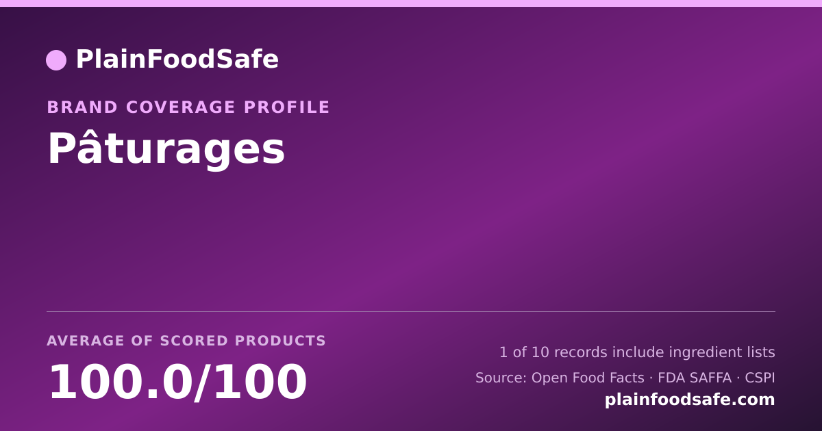 Share card for Pâturages Food Safety Profile
