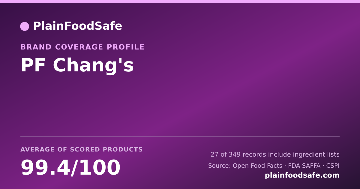 Share card for PF Chang's Food Safety Profile