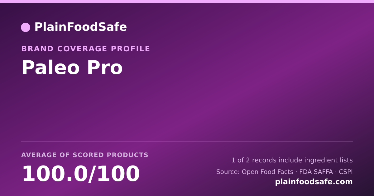 Share card for Paleo Pro Food Safety Profile