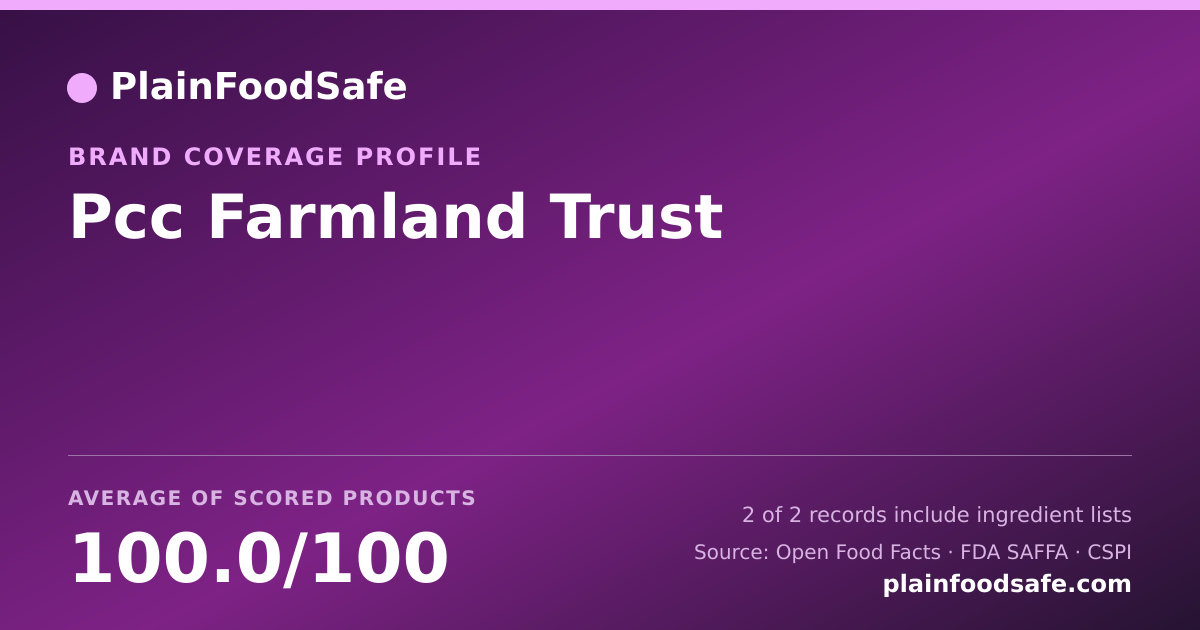 Share card for Pcc Farmland Trust Food Safety Profile
