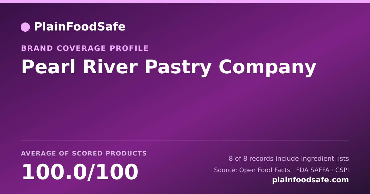 Share card for Pearl River Pastry Company Food Safety Profile