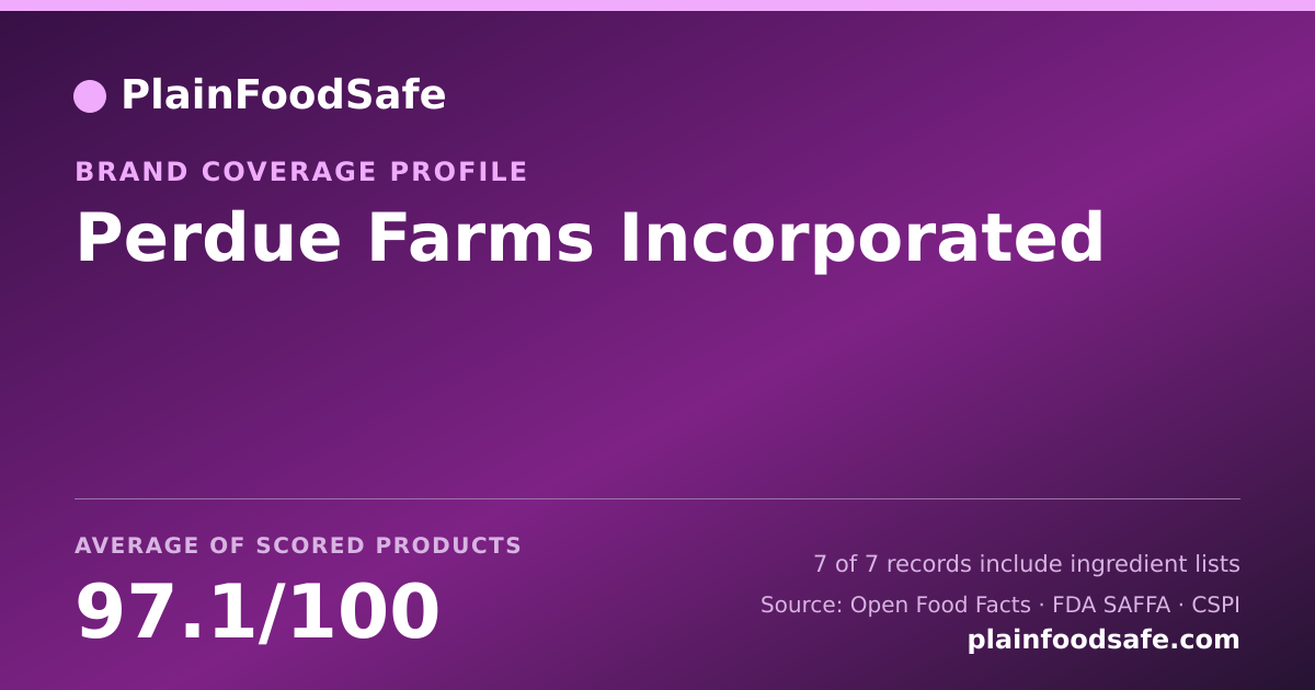 Share card for Perdue Farms Incorporated Food Safety Profile