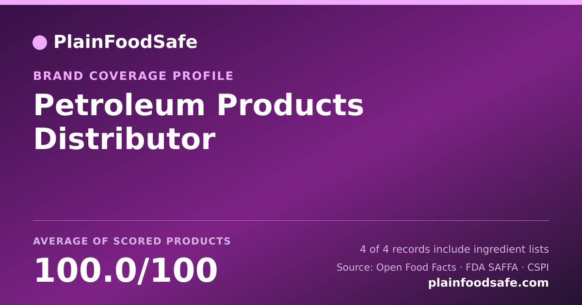 Share card for Petroleum Products Distributor Food Safety Profile