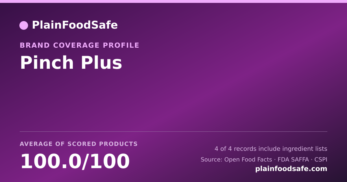 Share card for Pinch Plus Food Safety Profile