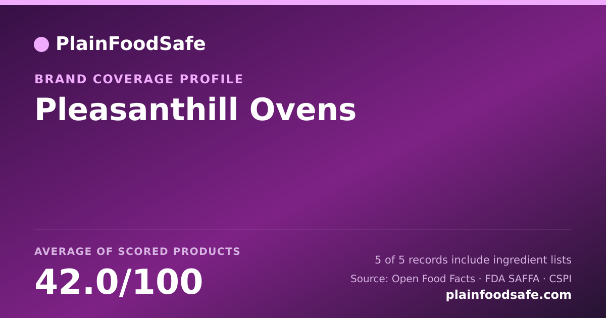Share card for Pleasanthill Ovens Food Safety Profile