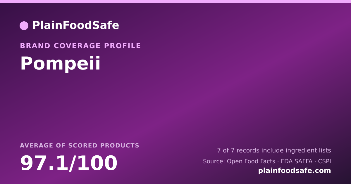 Share card for Pompeii Food Safety Profile