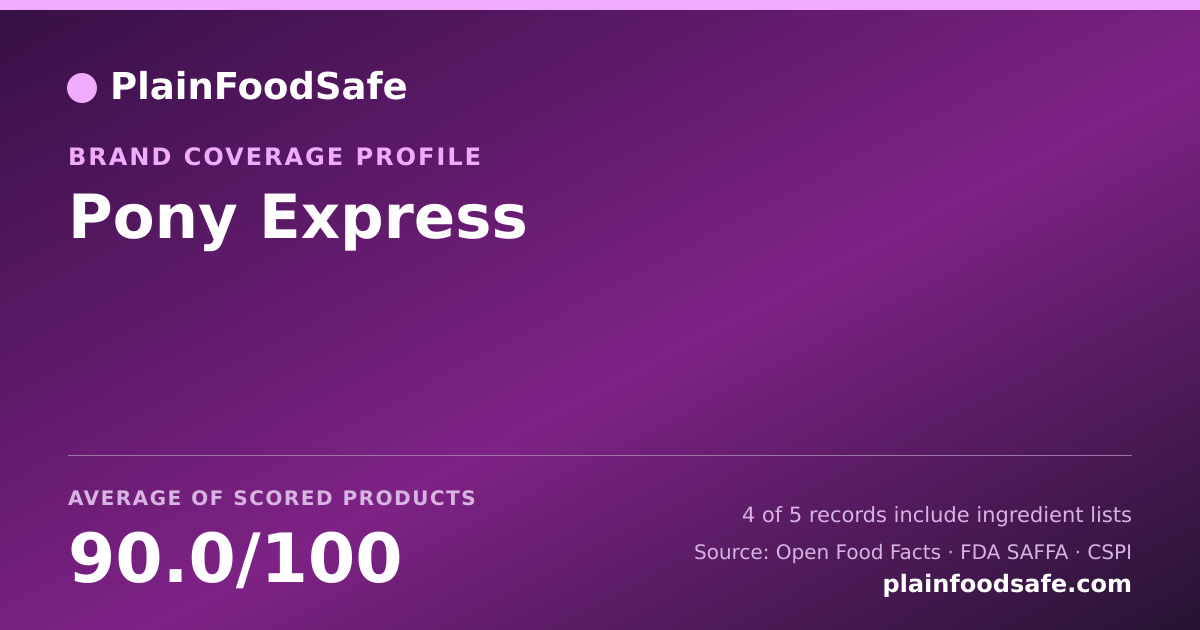 Share card for Pony Express Food Safety Profile