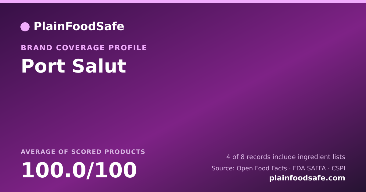 Share card for Port Salut Food Safety Profile