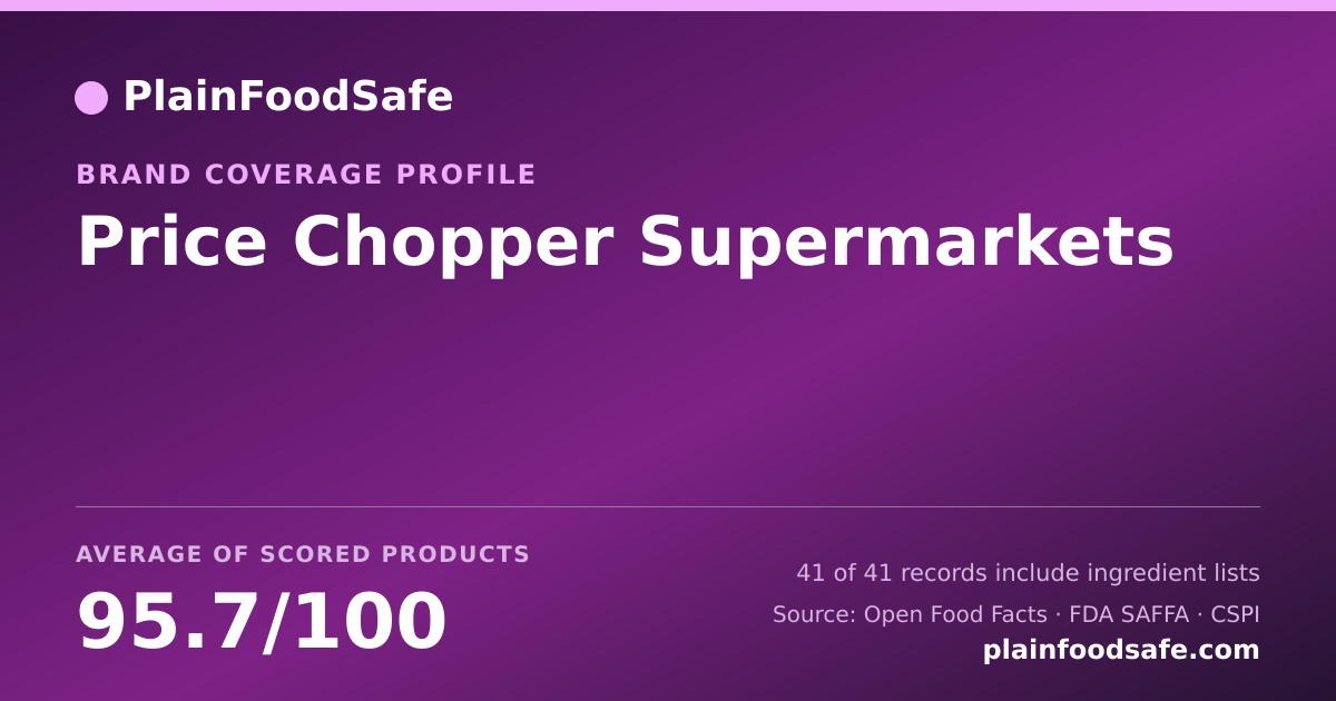Share card for Price Chopper Supermarkets Food Safety Profile