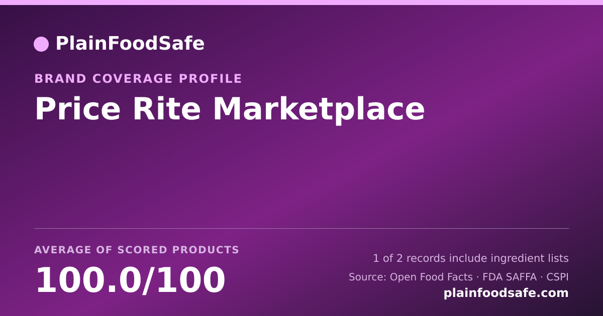 Share card for Price Rite Marketplace Food Safety Profile