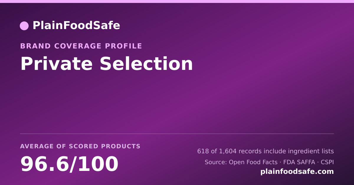Share card for Private Selection Food Safety Profile