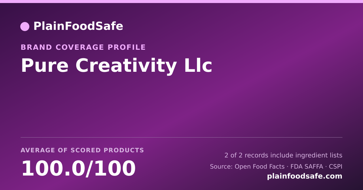 Share card for Pure Creativity Llc Food Safety Profile