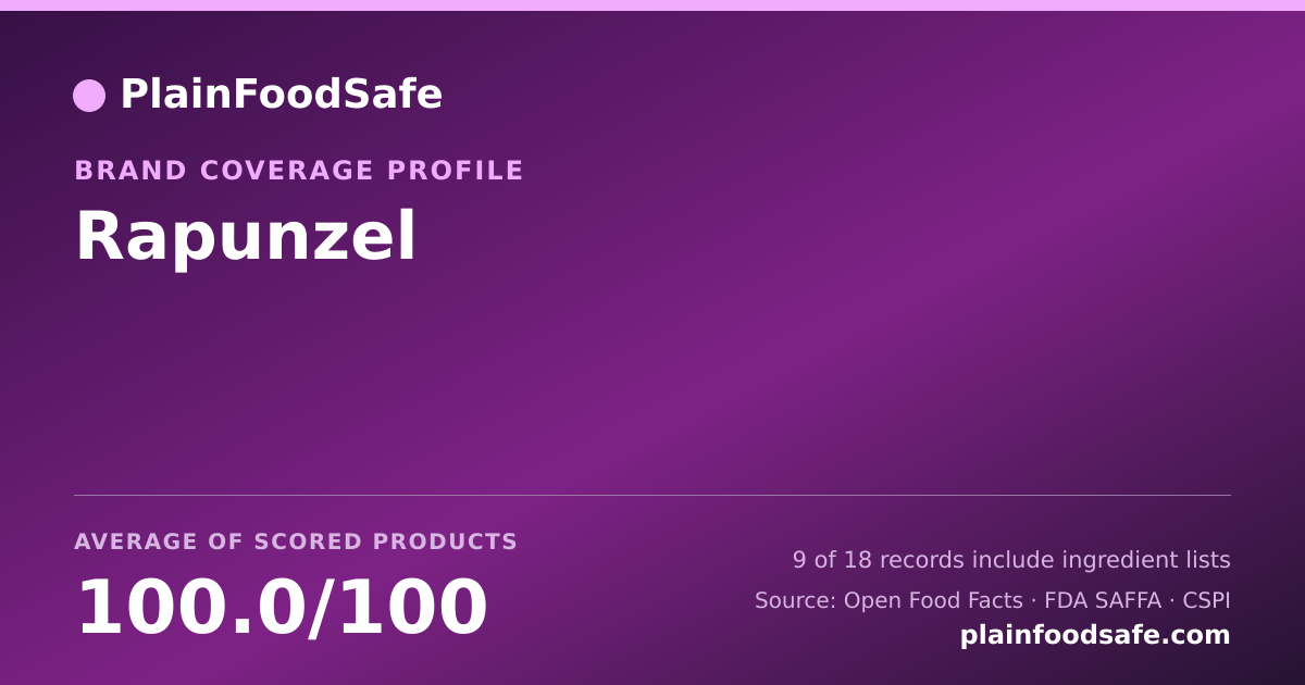 Share card for Rapunzel Food Safety Profile