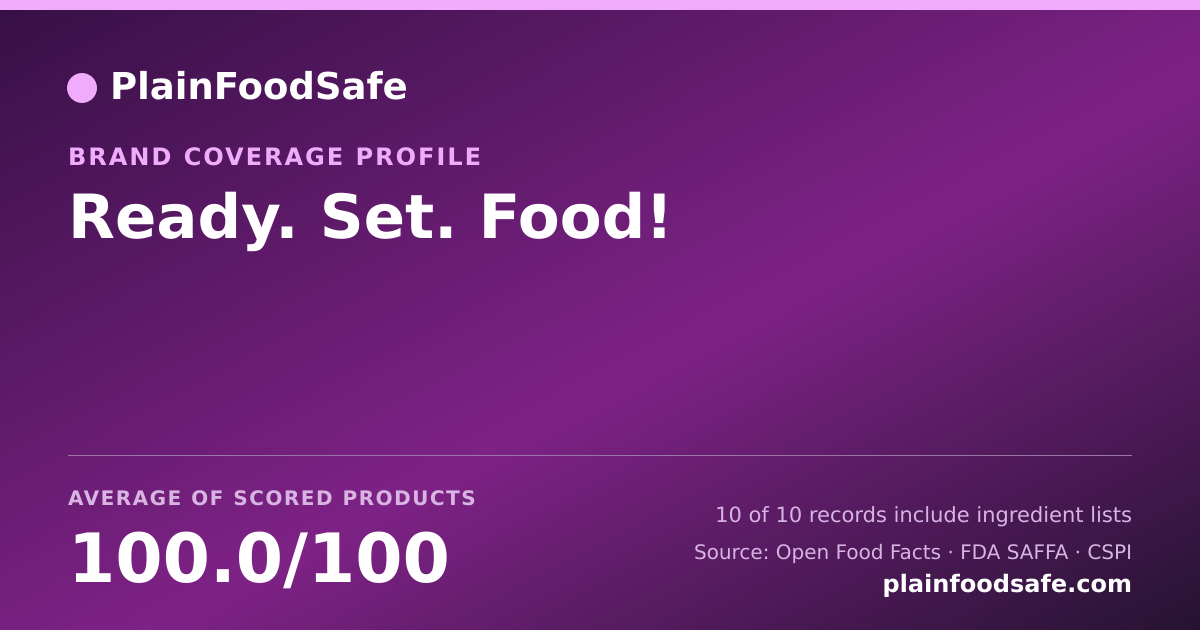 Share card for Ready. Set. Food! Food Safety Profile
