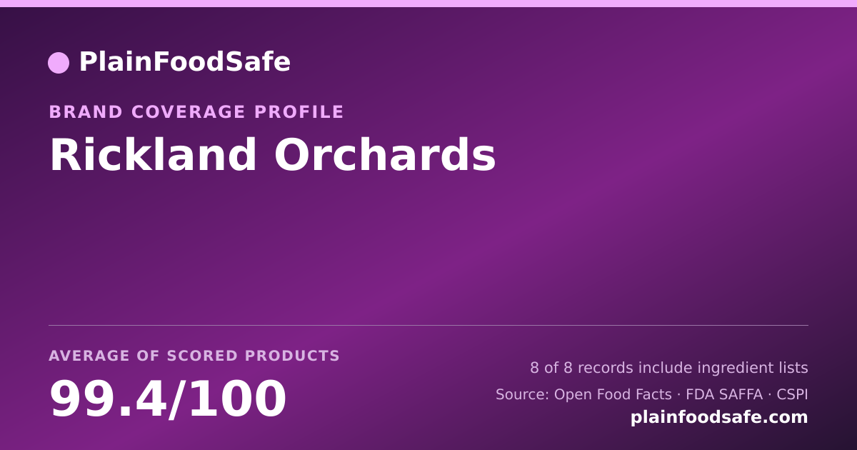 Share card for Rickland Orchards Food Safety Profile