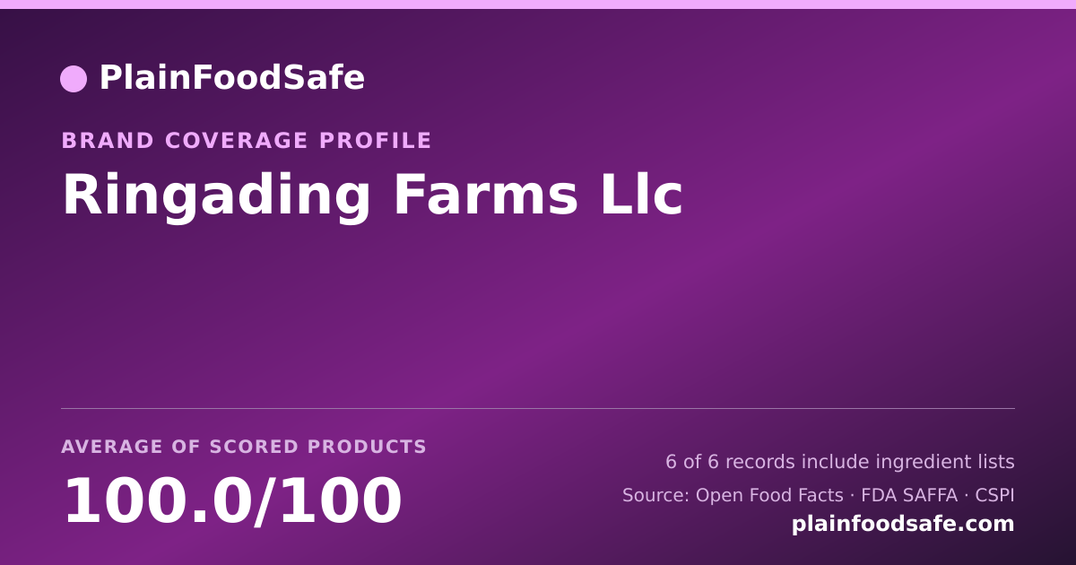 Share card for Ringading Farms  Llc Food Safety Profile