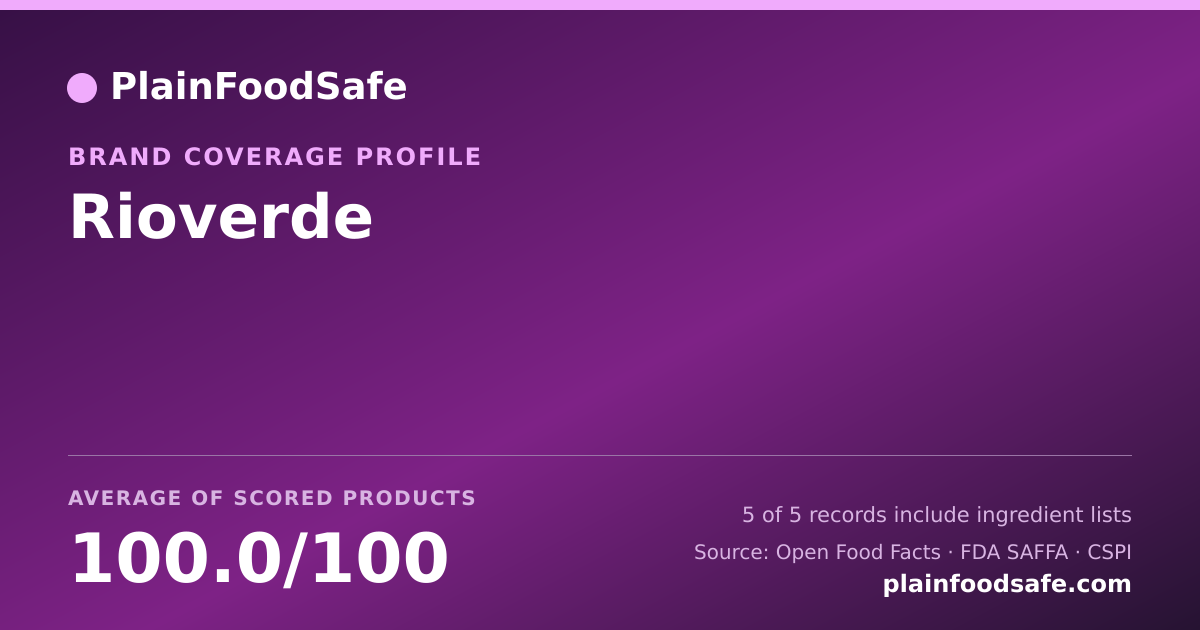 Share card for Rioverde Food Safety Profile