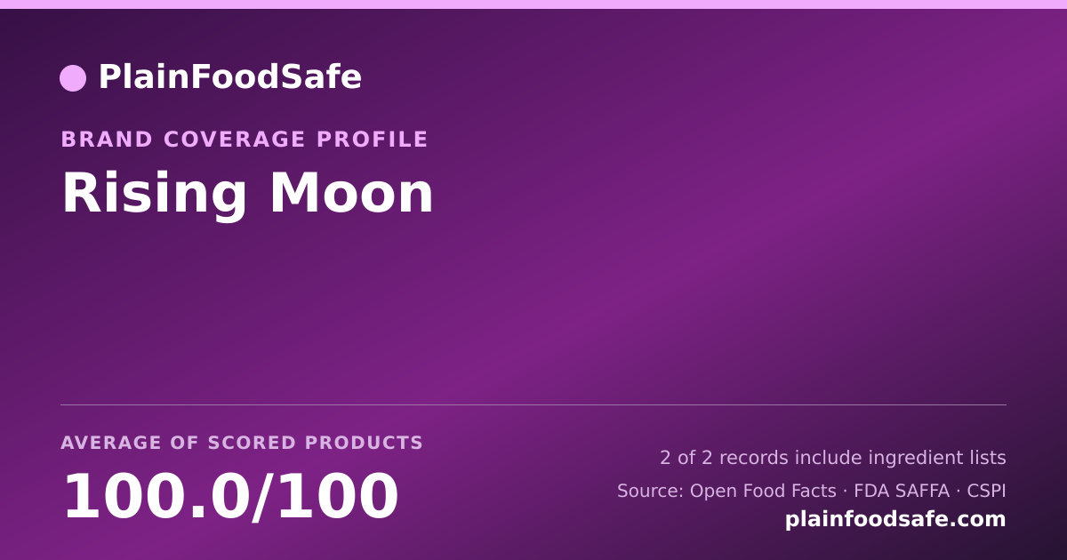 Share card for Rising Moon Food Safety Profile