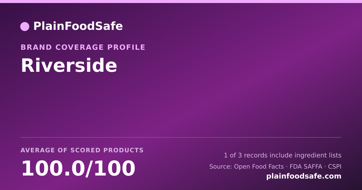 Share card for Riverside Food Safety Profile