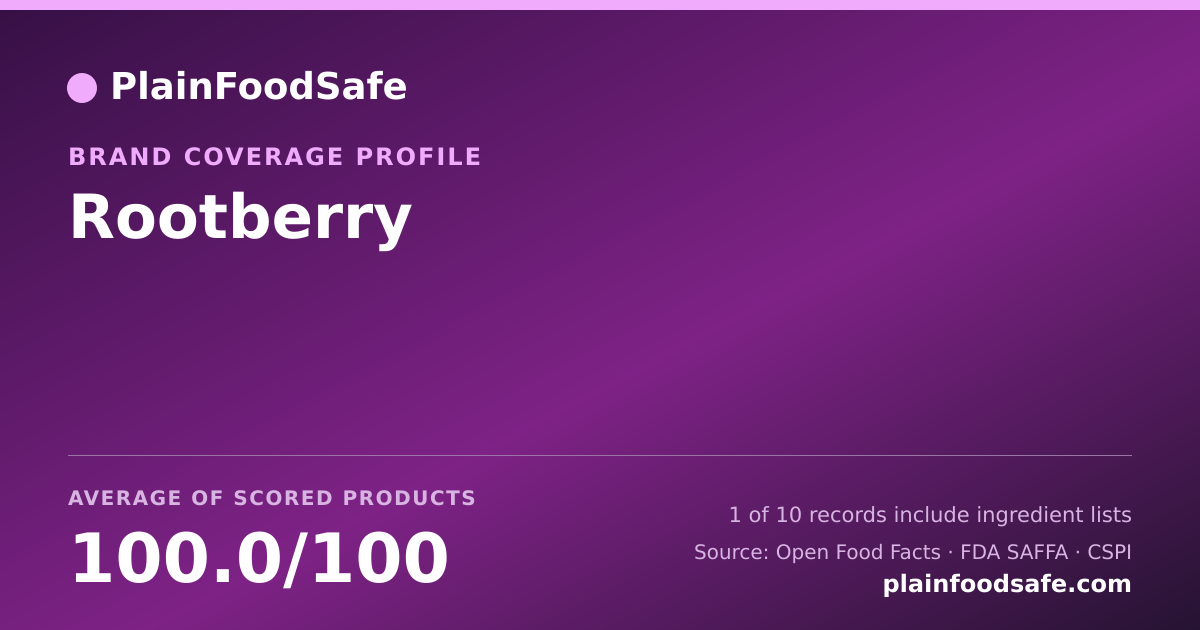 Share card for Rootberry Food Safety Profile