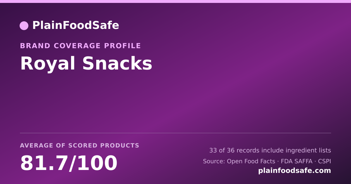 Share card for Royal Snacks Food Safety Profile