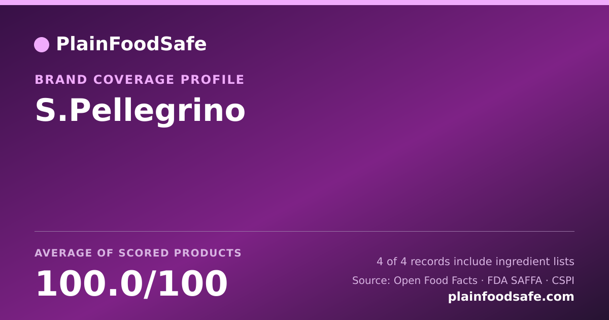 Share card for S.Pellegrino Food Safety Profile