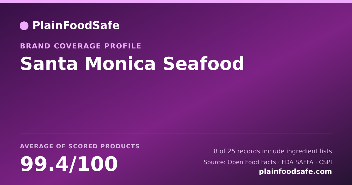 Share card for Santa Monica Seafood Food Safety Profile
