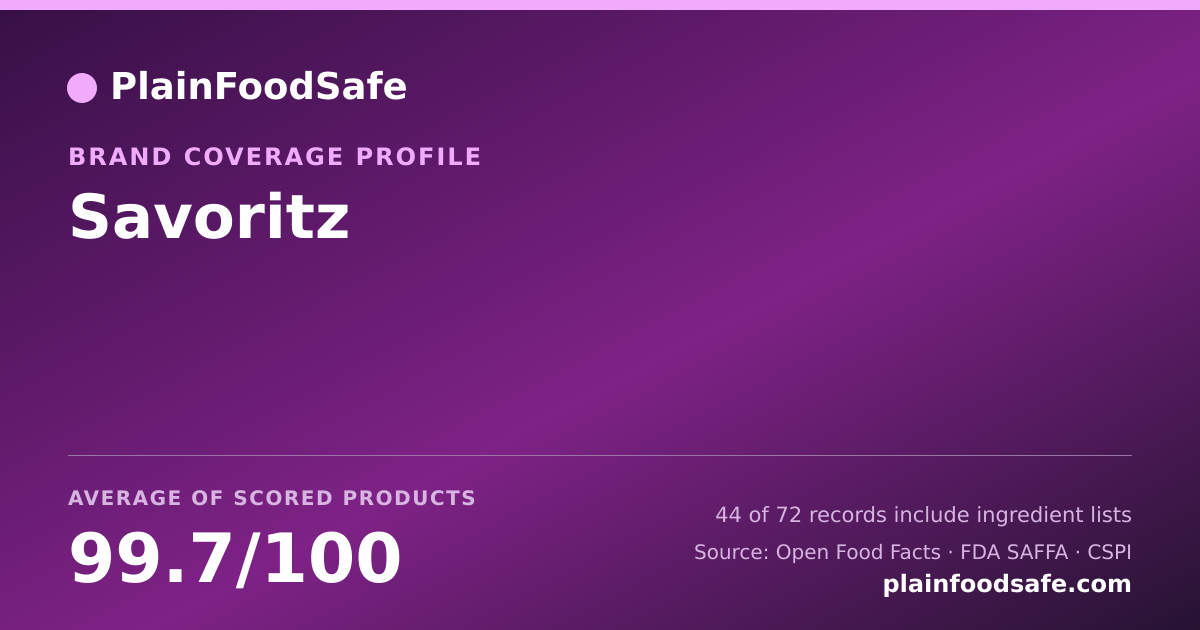 Share card for Savoritz Food Safety Profile