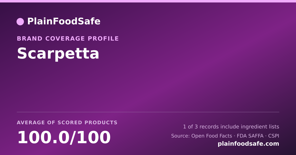 Share card for Scarpetta Food Safety Profile