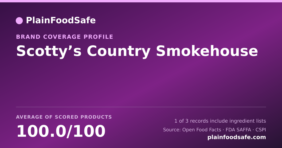 Share card for Scotty’s Country Smokehouse Food Safety Profile