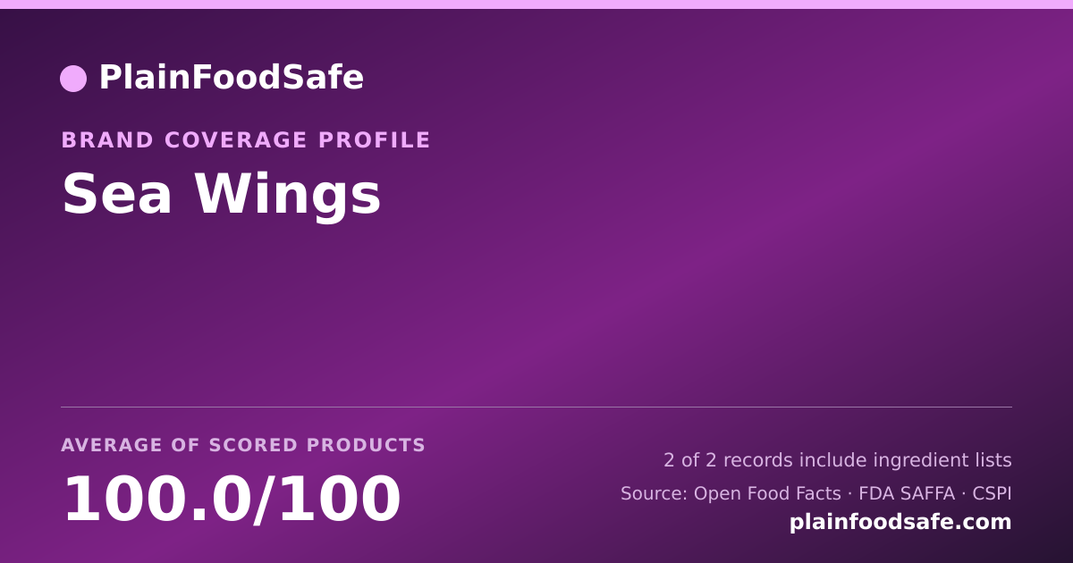 Share card for Sea Wings Food Safety Profile